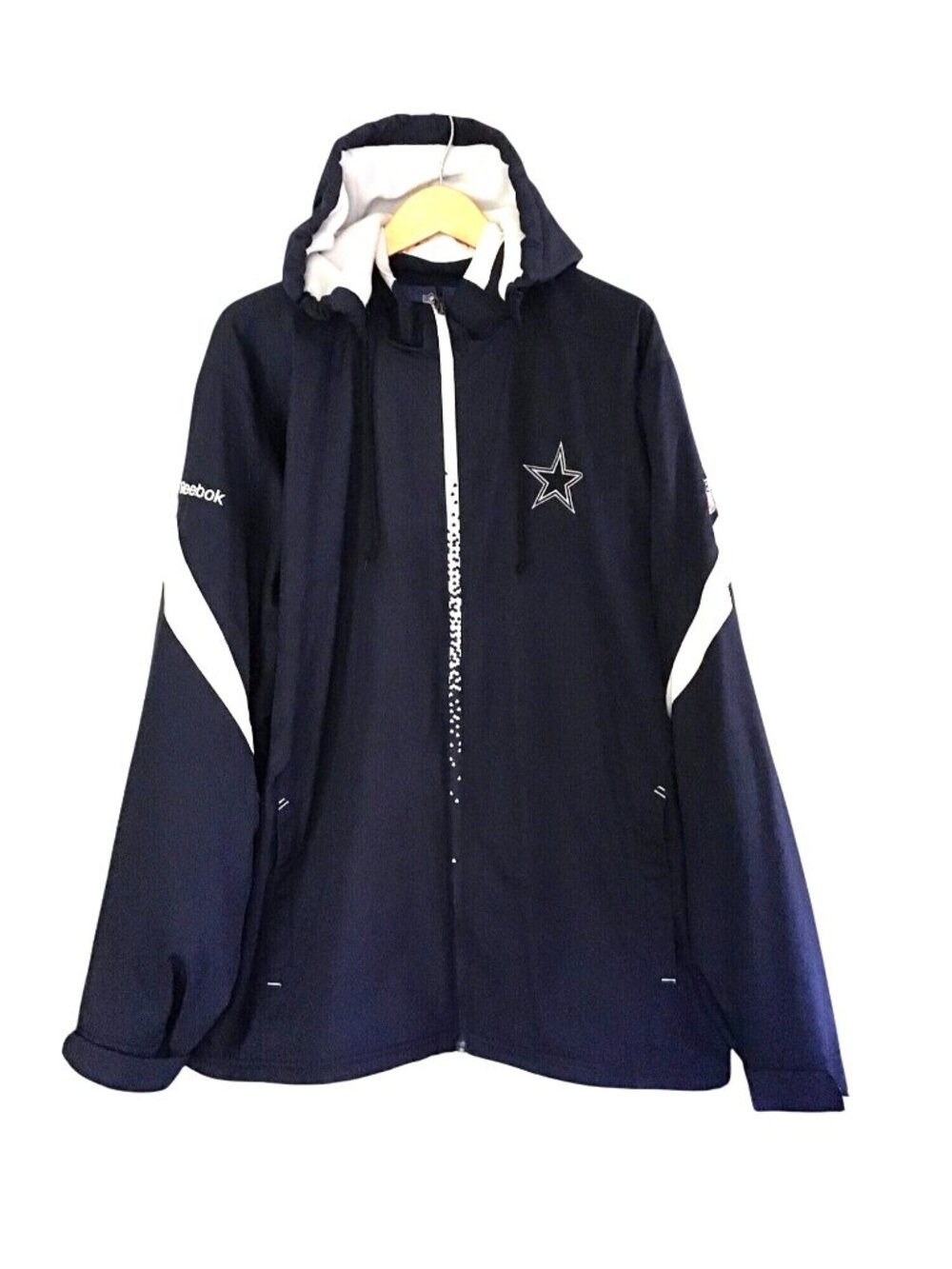 REEBOK-NFL ON-FIELD MENS FLEECE LINE ZIP-UP CLOSURE JACKET SIZE X-LARGE